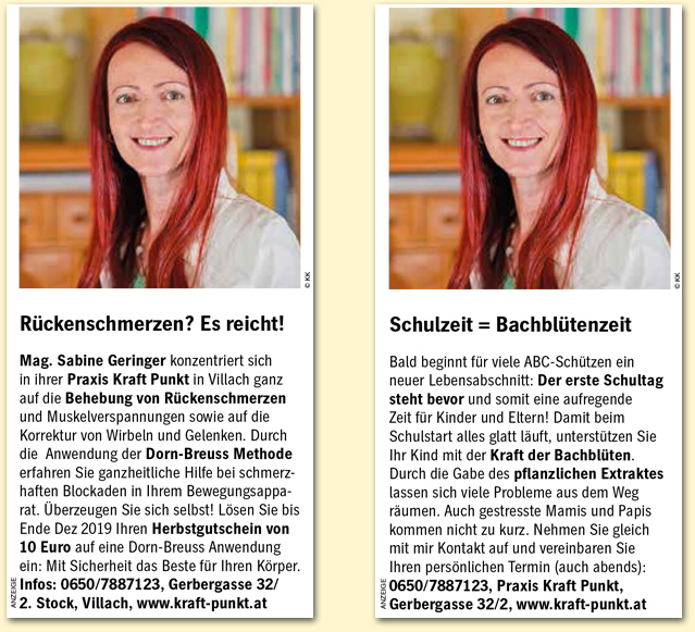 Mag. Sabine Geringer Draust&auml;dter Kraft Punkt