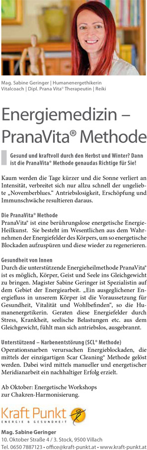 Mag. Sabine Geringer Presseberichte Kraft Punkt
