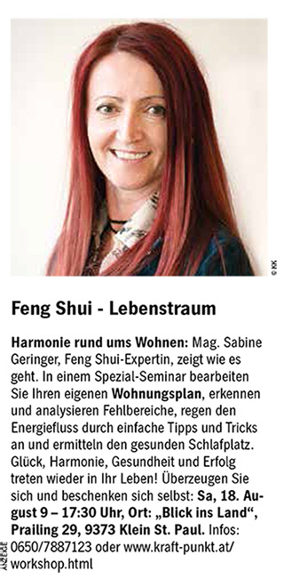 Mag. Sabine Geringer Presseberichte Kraft Punkt